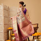 Animal & Floral Digital Printed Muga Silk Saree