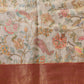 Animal & Floral Digital Printed Muga Silk Saree