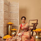 Animal & Floral Digital Printed Muga Silk Saree