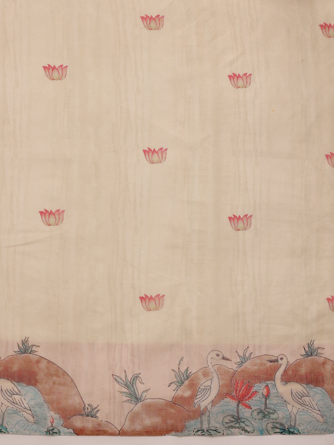 Kalamkari Cotton Blend Printed Saree