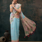 Kalamkari Cotton Blend Printed Saree