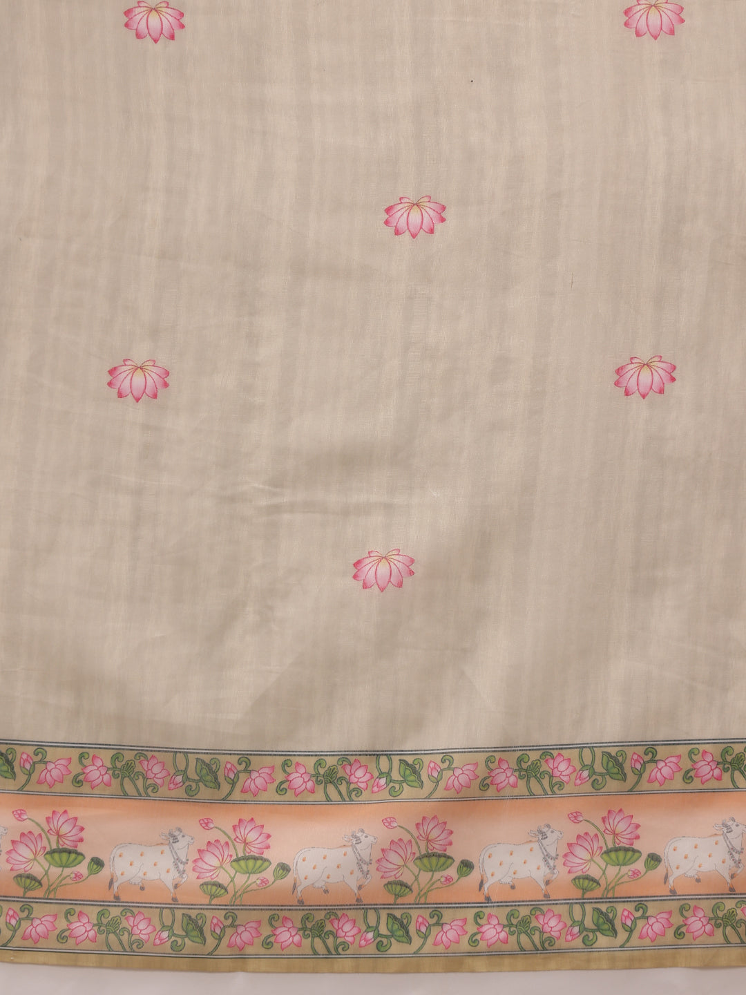 Kalamkari Cotton Blend Printed Saree
