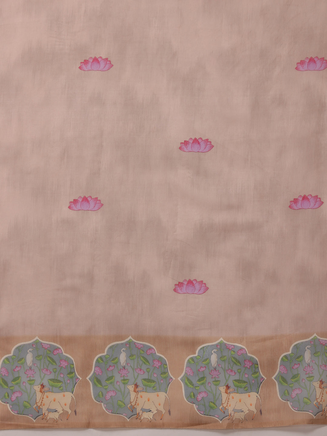 Kalamkari Cotton Blend Printed Saree