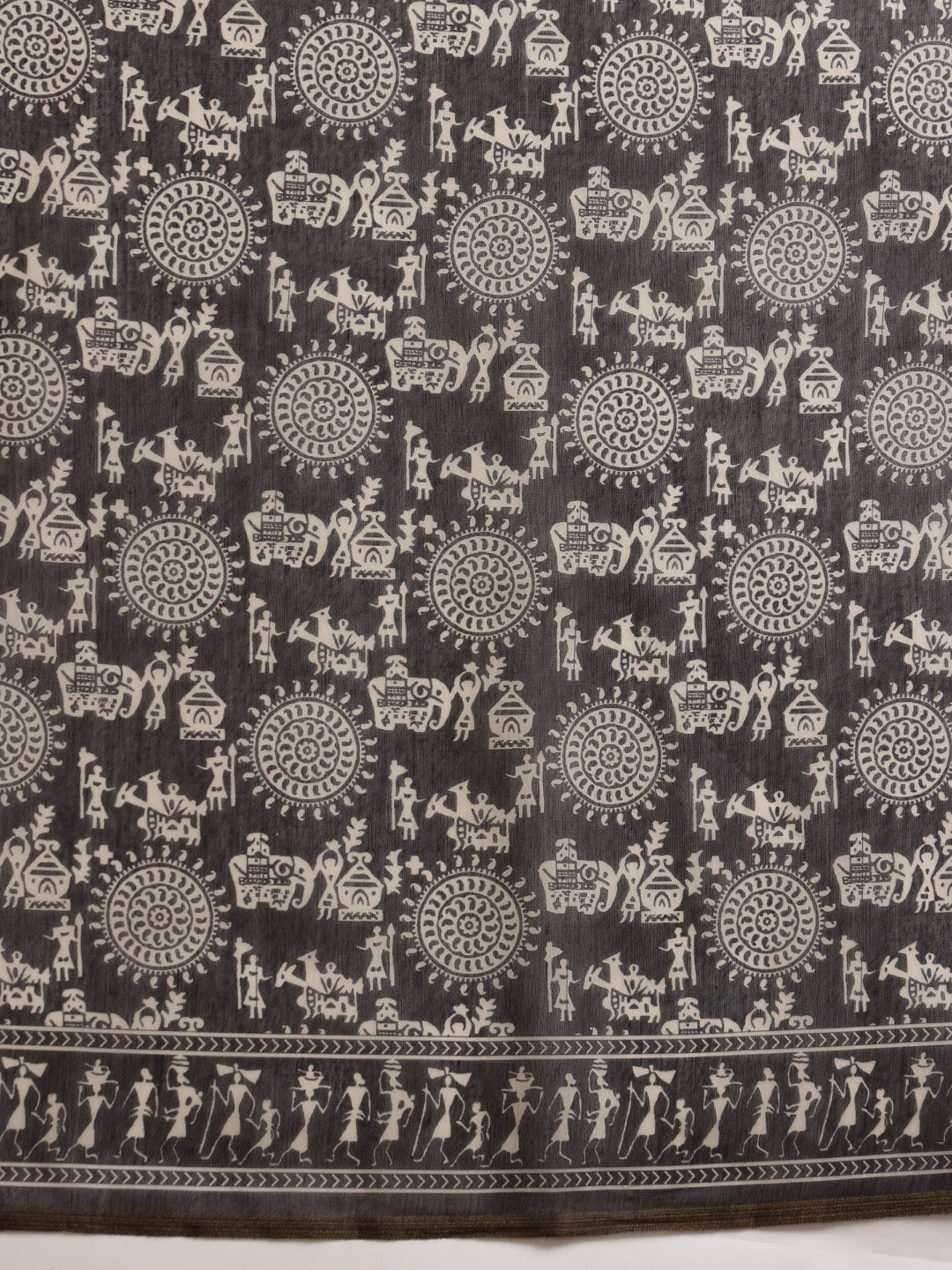 Women's Digital Printed Chanderi Saree