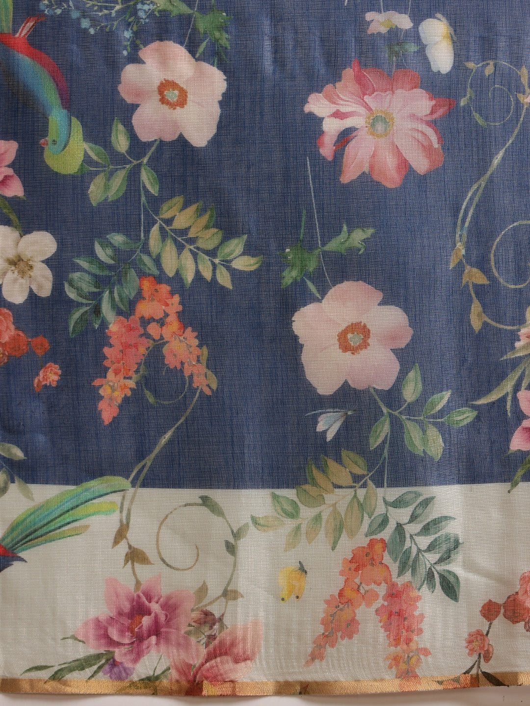 Women's Digital Printed Chanderi Saree