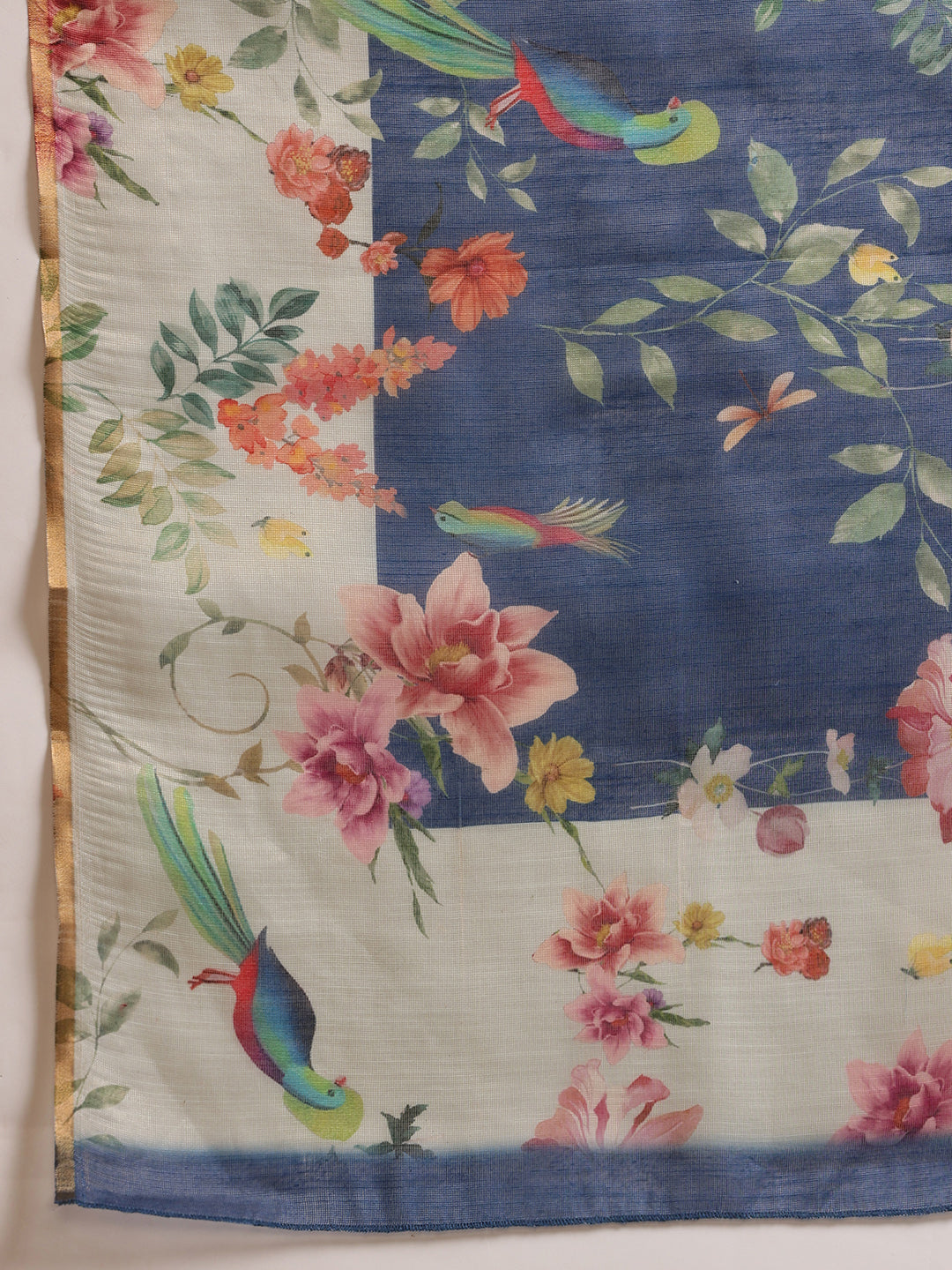 Women's Digital Printed Chanderi Saree