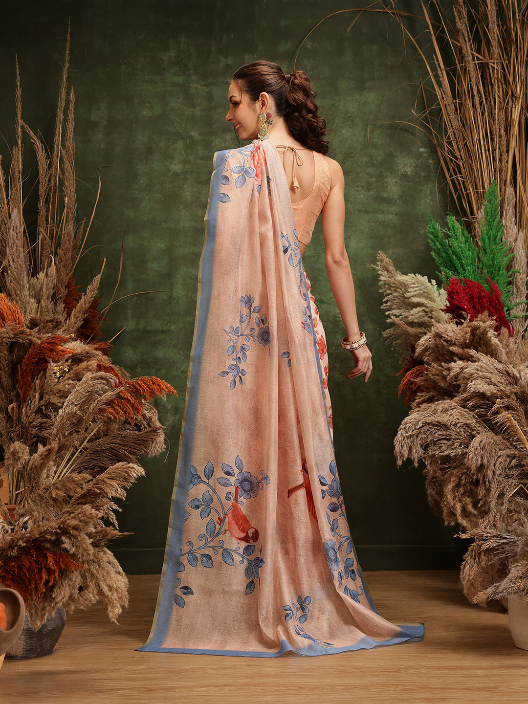 Women's Digital Printed Chanderi Saree