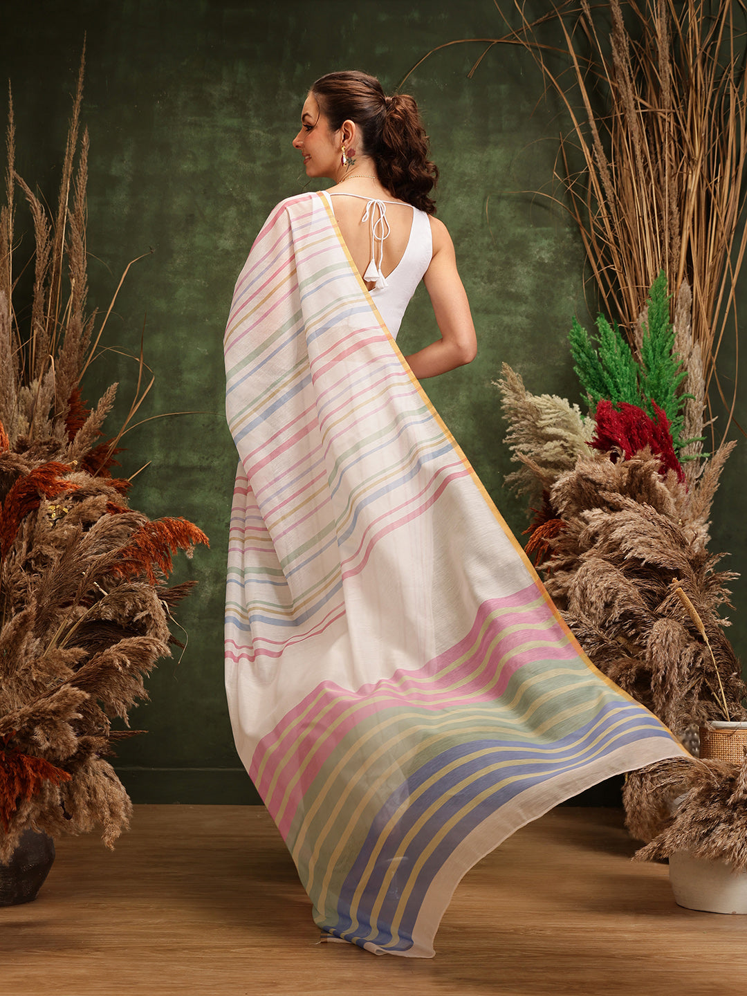 Women's Digital Printed Chanderi Saree