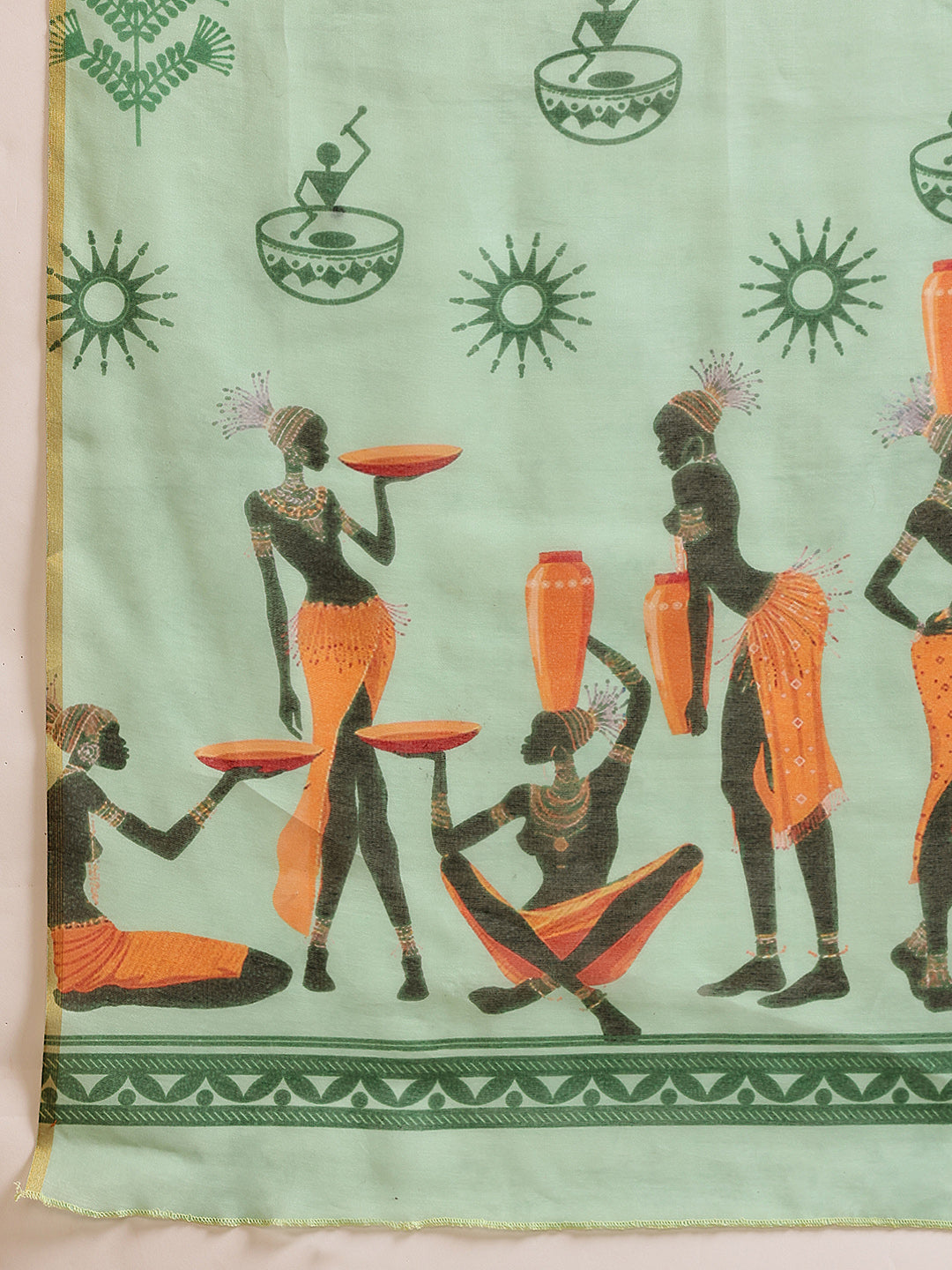 Women's Digital Printed Chanderi Saree