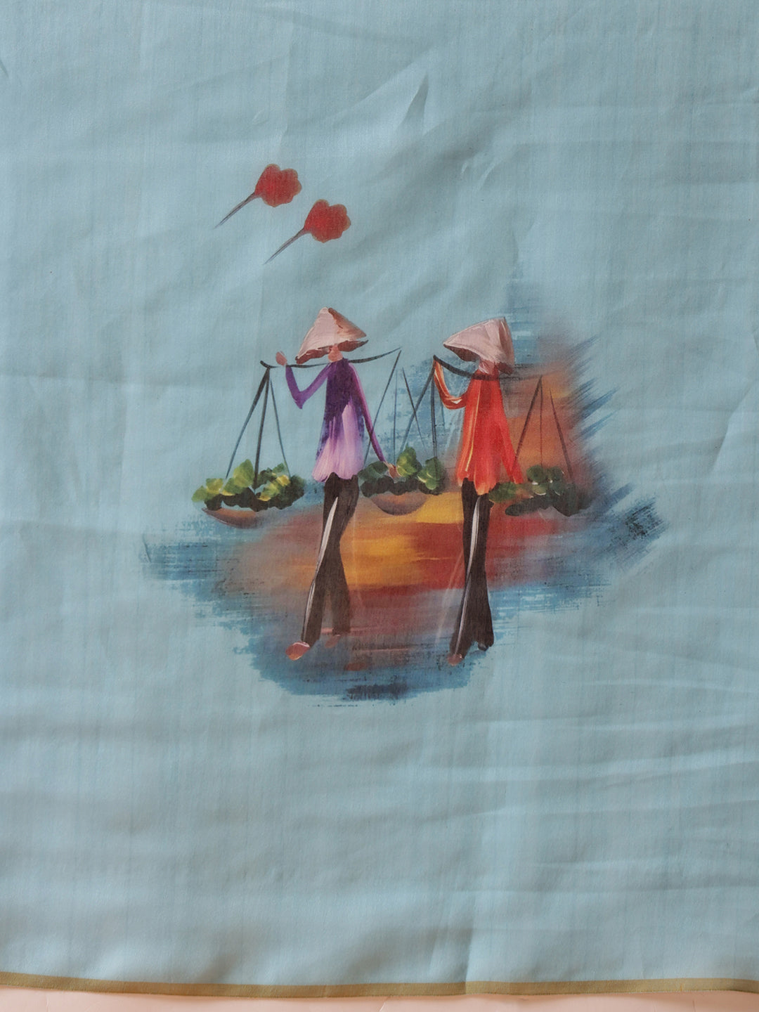 Women's Digital Printed Chanderi Saree