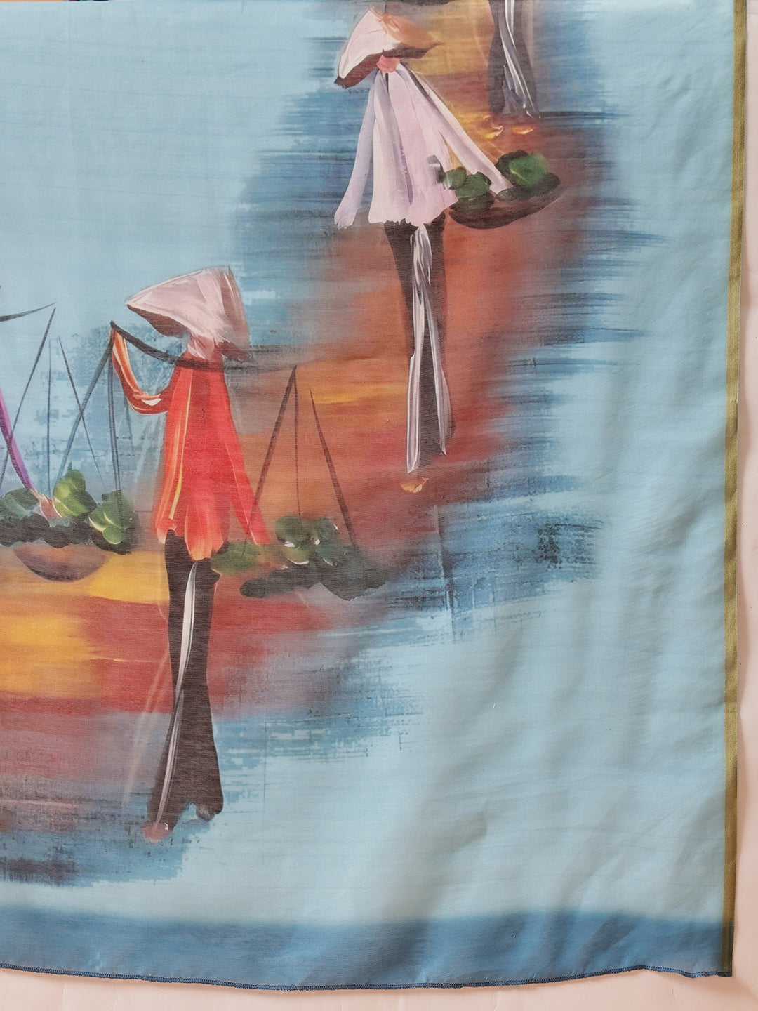 Women's Digital Printed Chanderi Saree