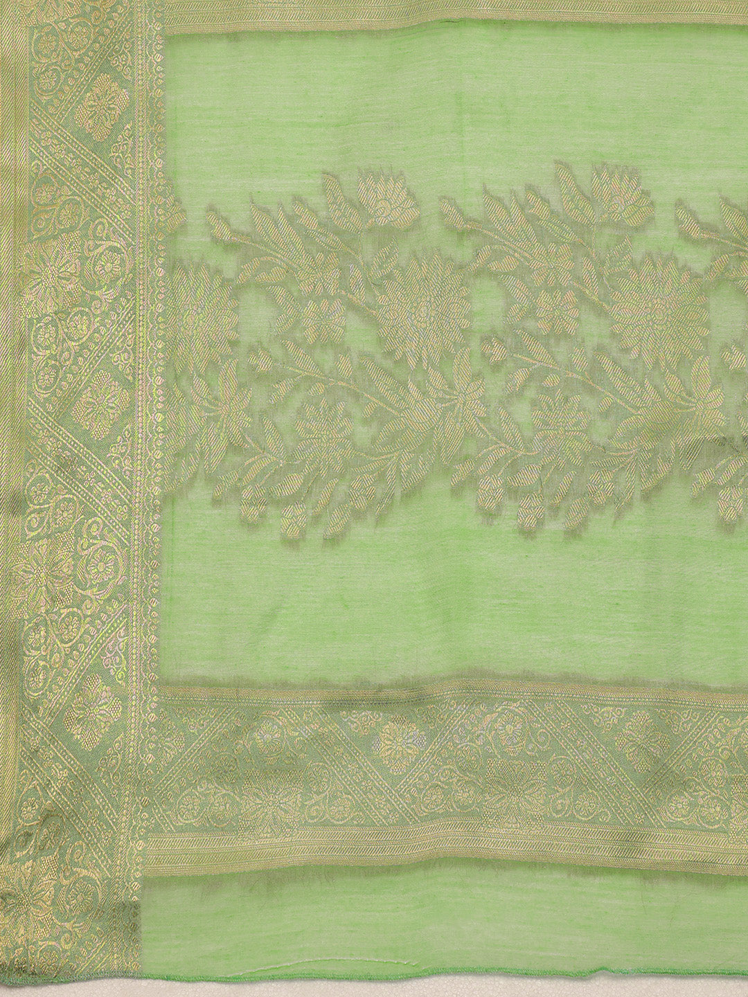 Cotton Blend Floral Woven Saree