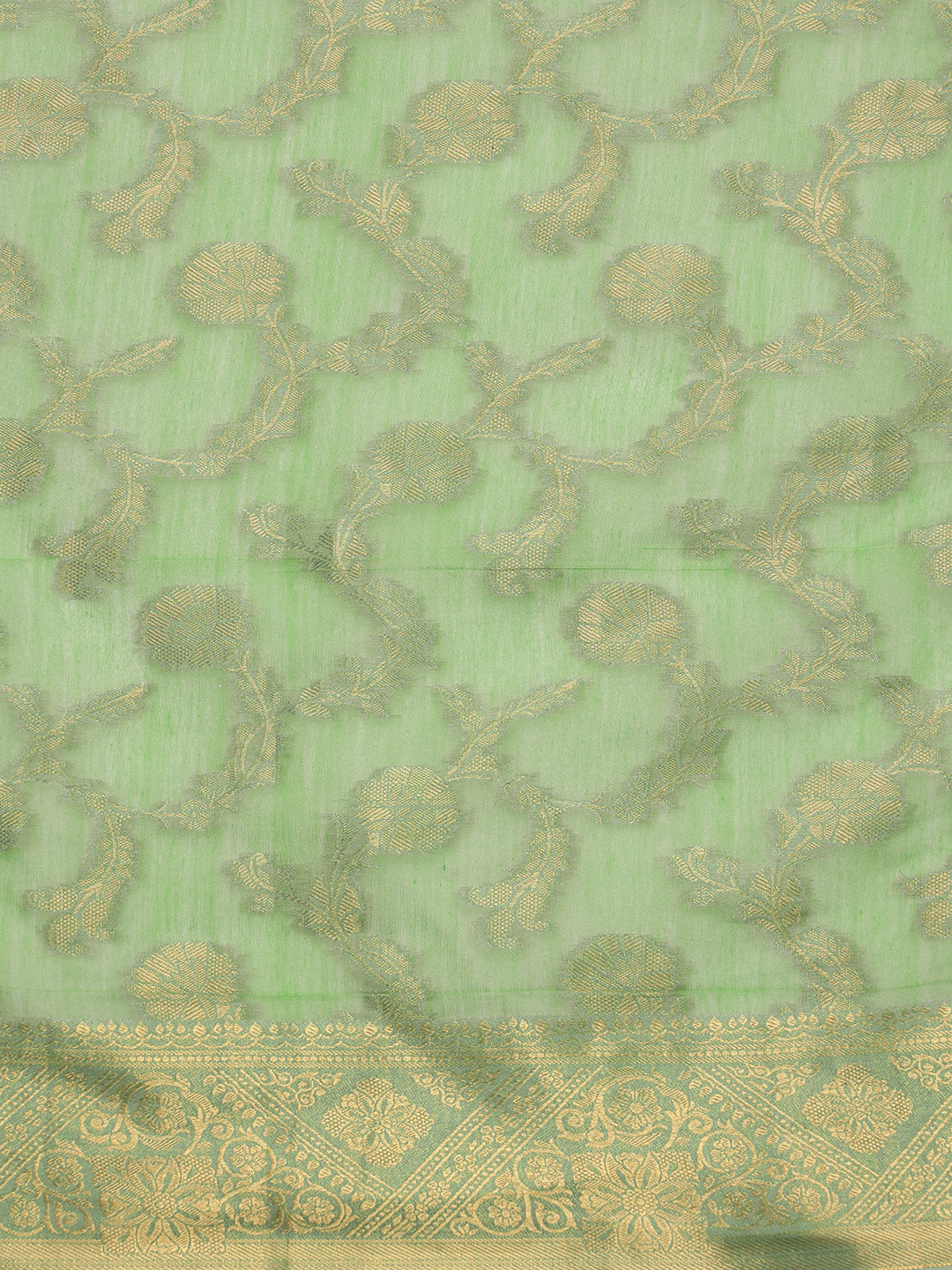 Cotton Blend Floral Woven Saree