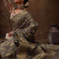 Cotton Blend Floral Woven Saree