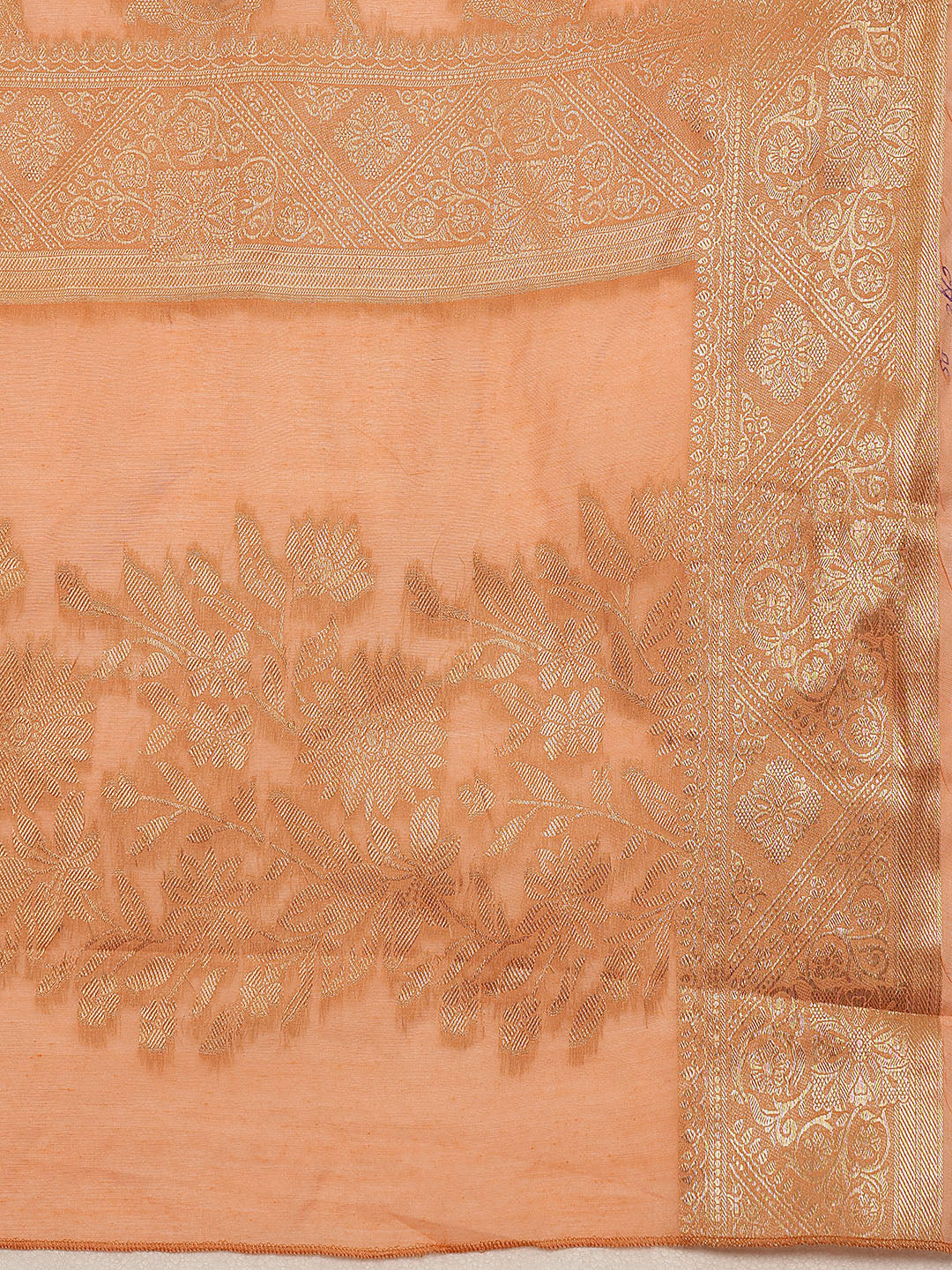 Cotton Blend Floral Woven Saree