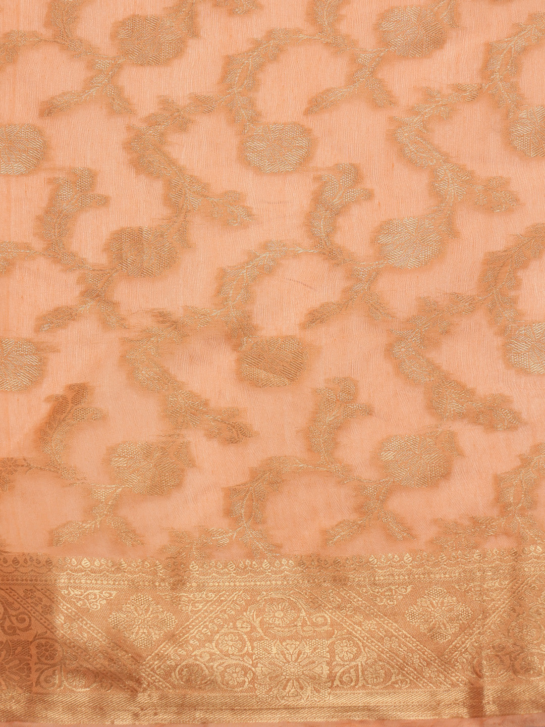 Cotton Blend Floral Woven Saree