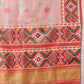 Blush Pink Floral Patola Saree with Traditional Geometric Border & Designer Pallu