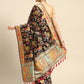 Woven Thread Cotton Saree With Unstitched Blouse Piece