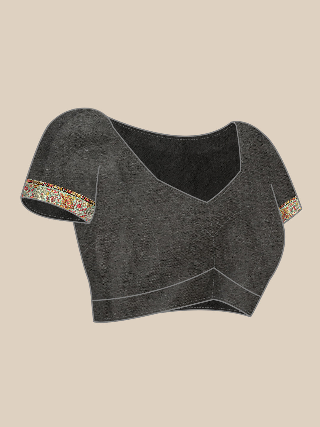 Woven Thread Cotton Saree With Unstitched Blouse Piece