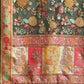 Woven Thread Cotton Saree With Unstitched Blouse Piece