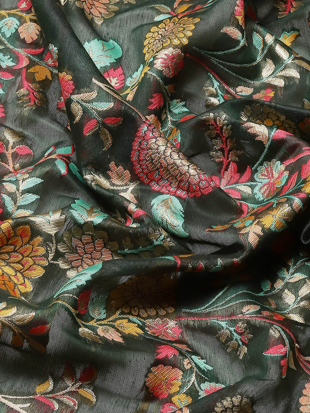 Woven Thread Cotton Saree With Unstitched Blouse Piece