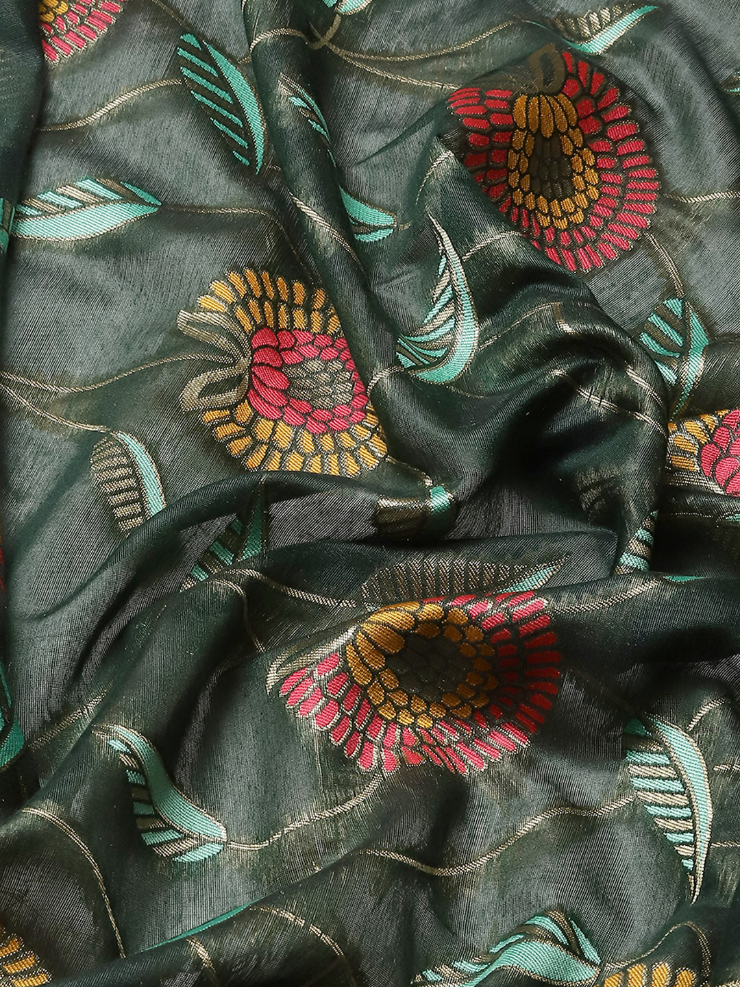 Woven Thread Cotton Saree With Unstitched Blouse Piece