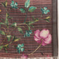 Blush Pink Botanical Floral Print Saree with Striped Designer Pallu