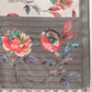 Ivory White Floral Print Saree with Striped Designer Pallu