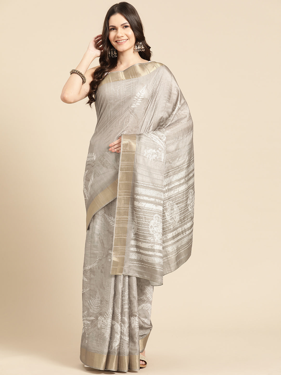 Soft Silk Digital Printed Zari Border Saree