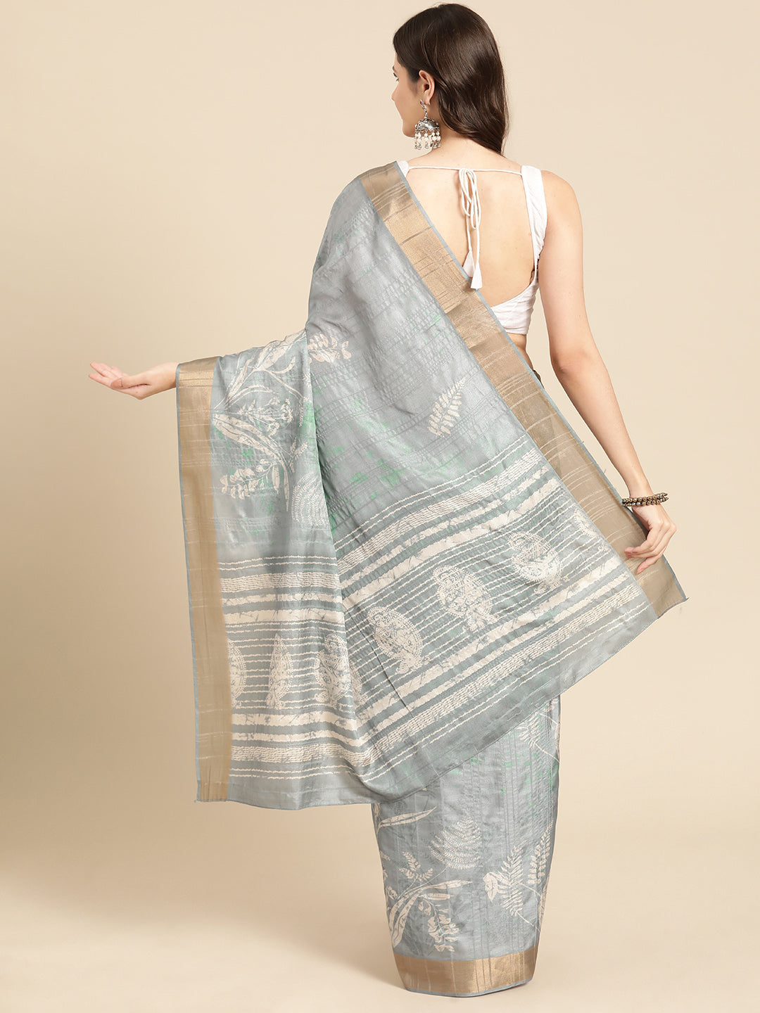 Soft Silk Digital Printed Zari Border Saree