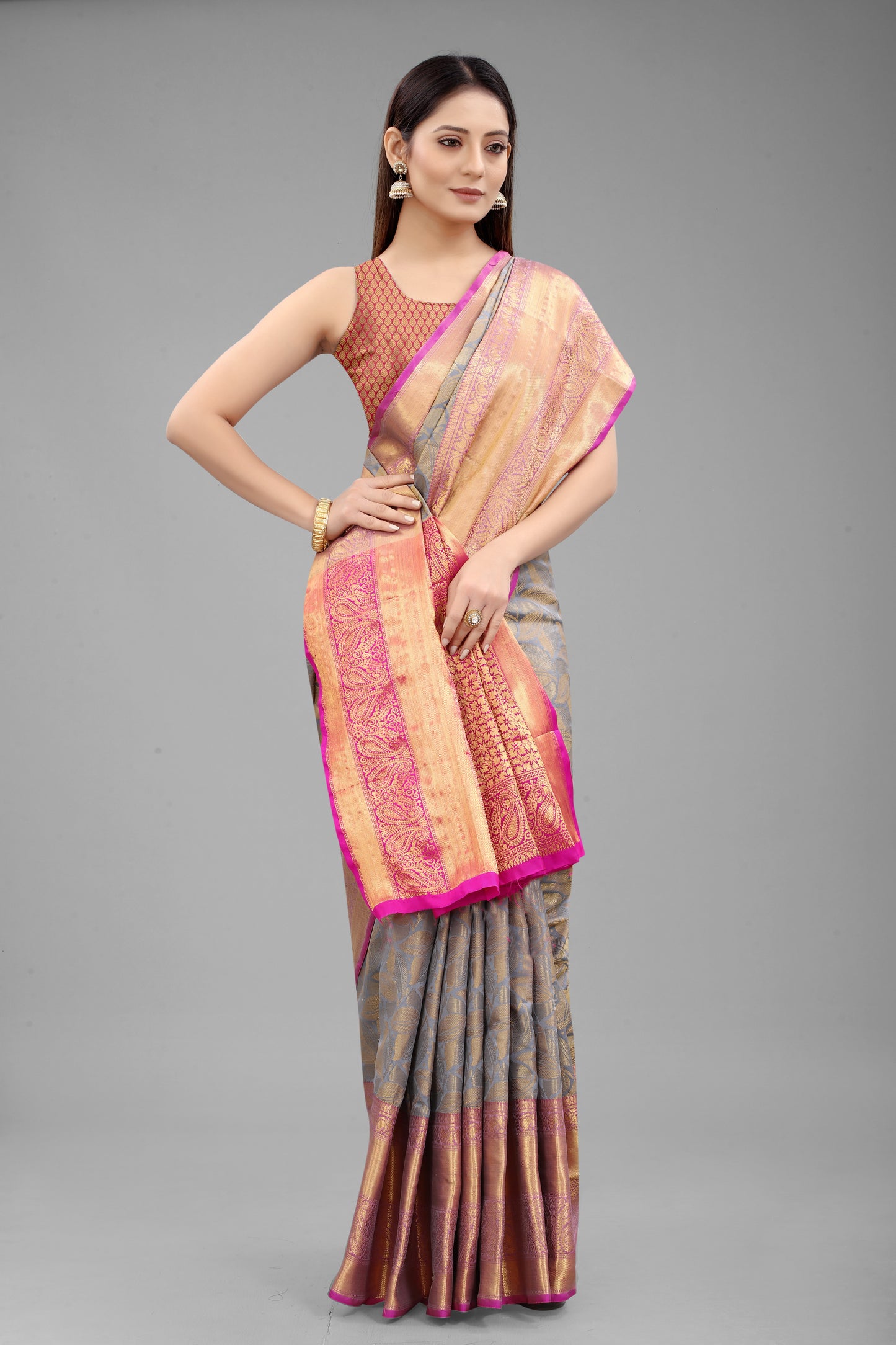 Women's Banarasi Silk Zari Woven Saree