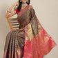 Women's Brocade Zari Woven Saree