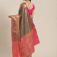 Women's Brocade Zari Woven Saree