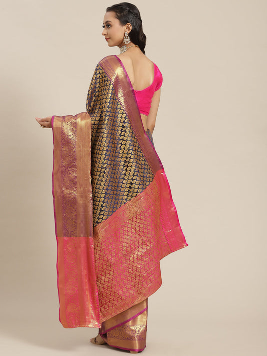 Women's Brocade Zari Woven Saree