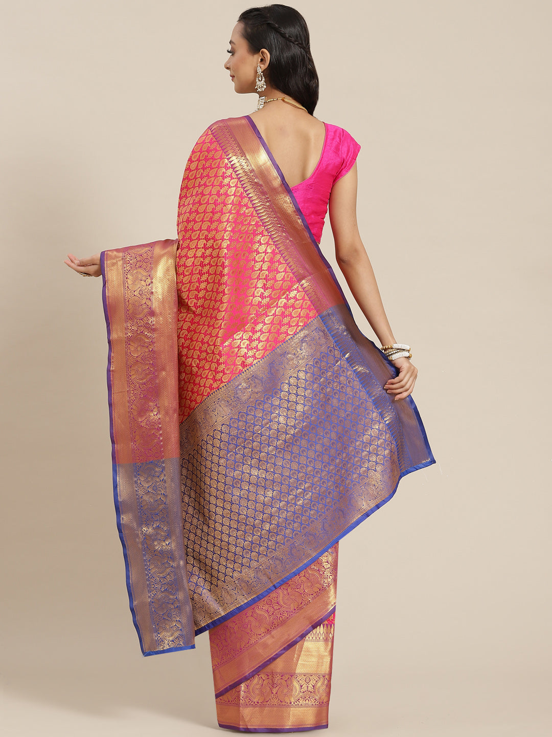Women's Brocade Zari Woven Saree