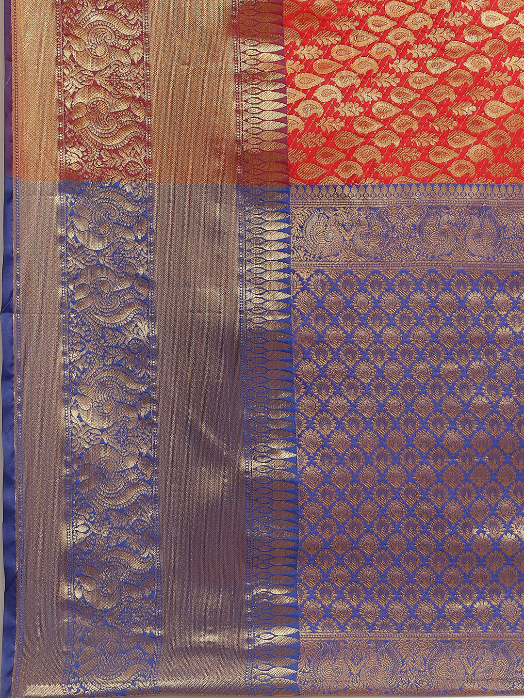Women's Brocade Zari Woven Saree