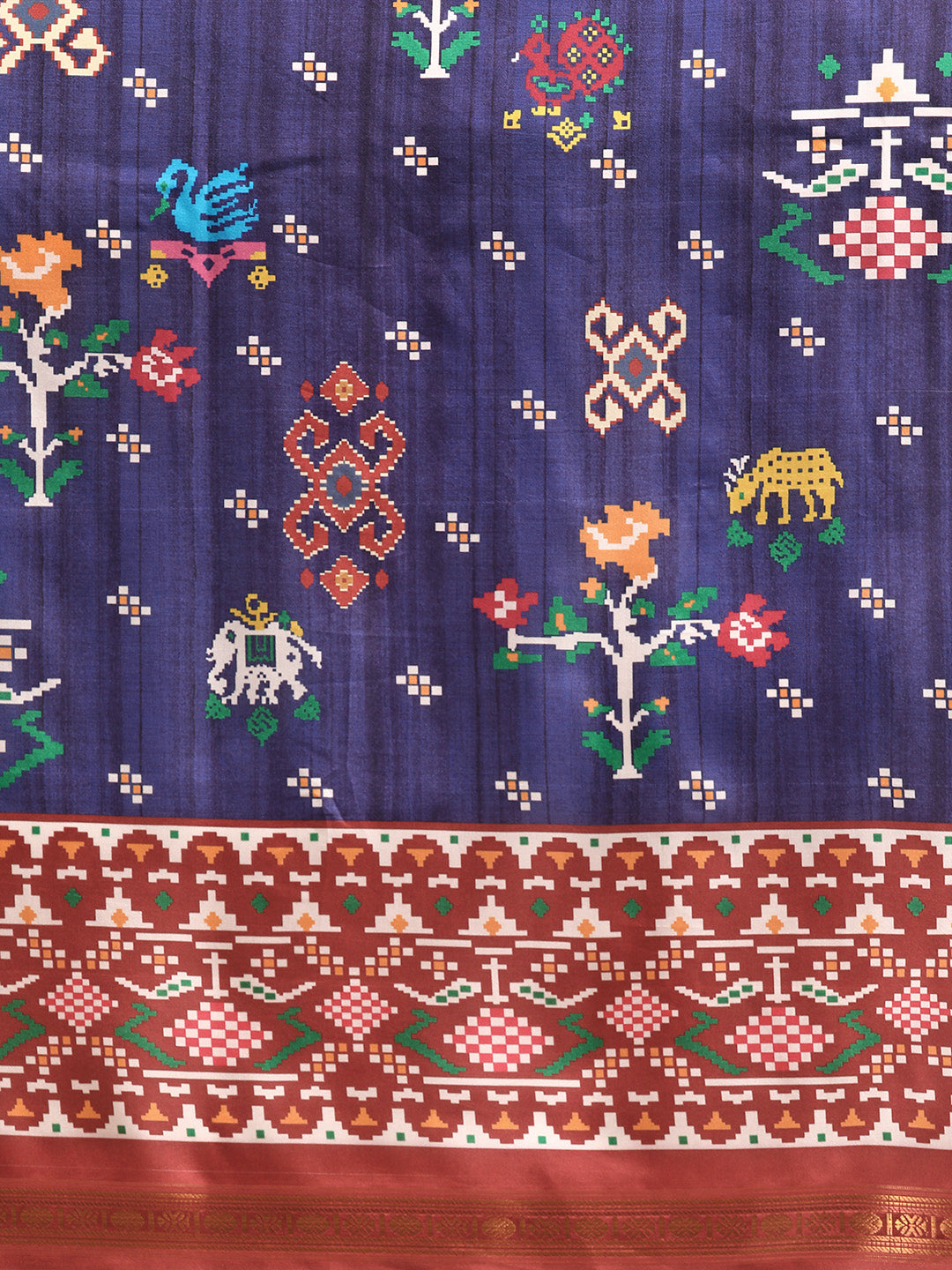 Digital Printed Soft Silk Ikkat Patola Saree