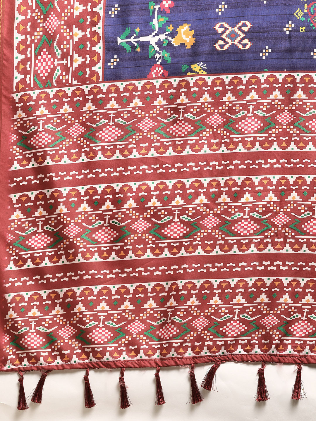 Digital Printed Soft Silk Ikkat Patola Saree