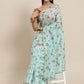 Floral Printed Organza Saree