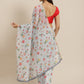 Floral Printed Organza Saree