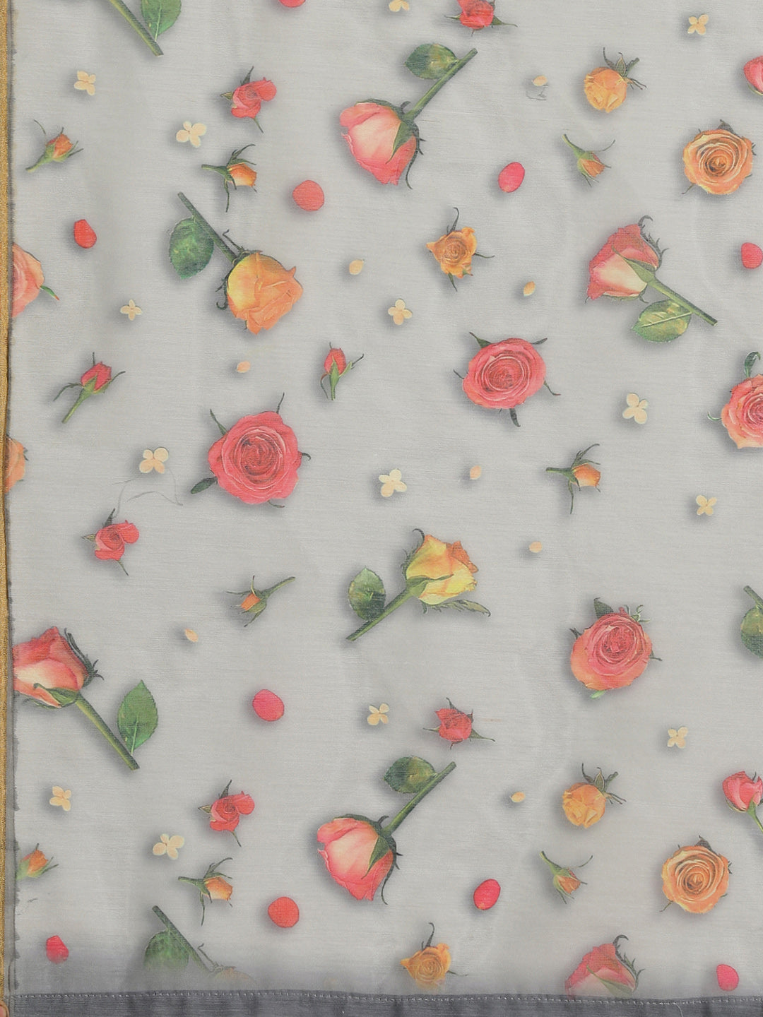 Floral Printed Organza Saree