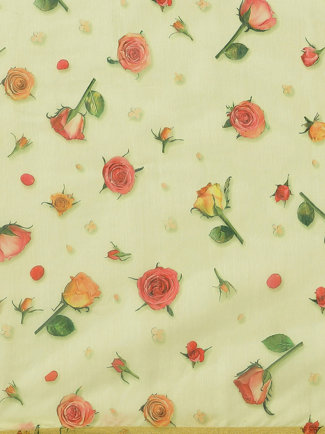 Floral Printed Organza Saree