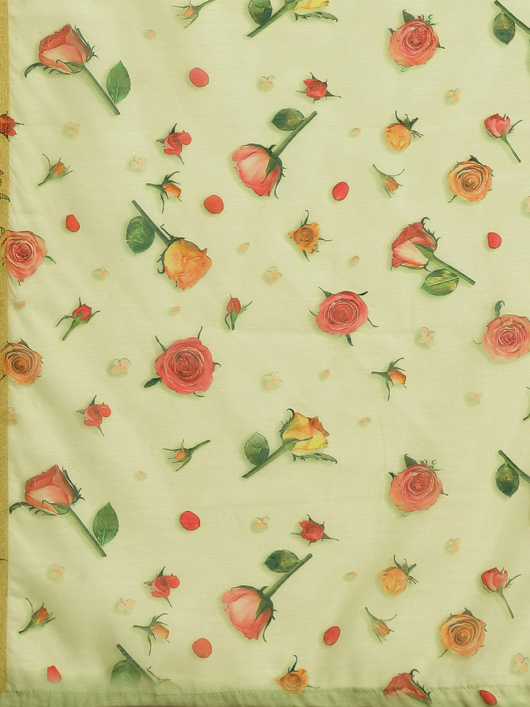 Floral Printed Organza Saree