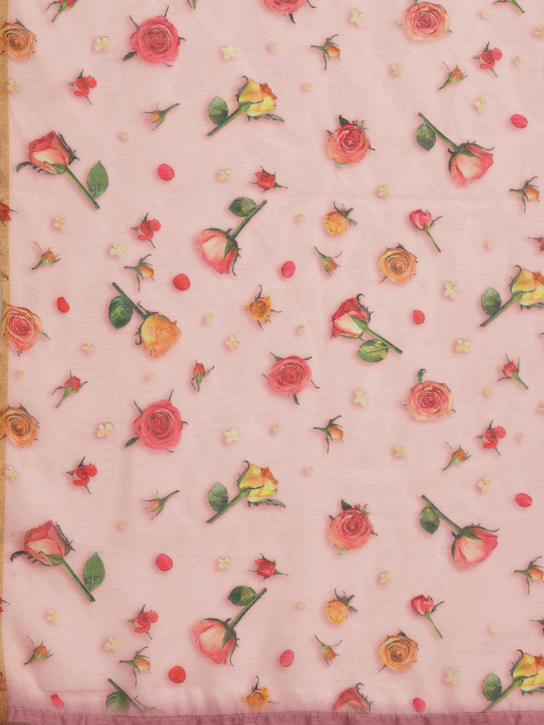 Floral Printed Organza Saree