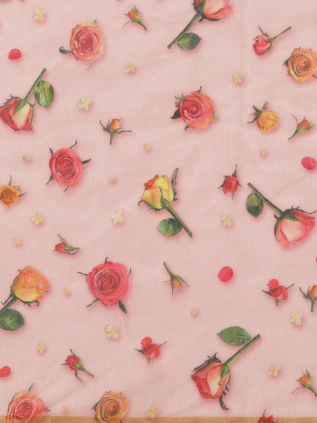 Floral Printed Organza Saree