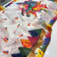 Digital Printed Holi Special Chanderi White & Multicolored Saree