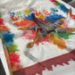 Digital Printed Holi Special Chanderi White & Multicolored Saree