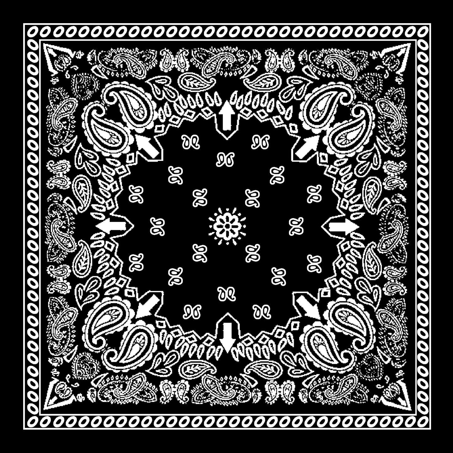 Unisex Soft Breathable Mul Cotton Digital Printed Bandanas (50CM X 50CM)