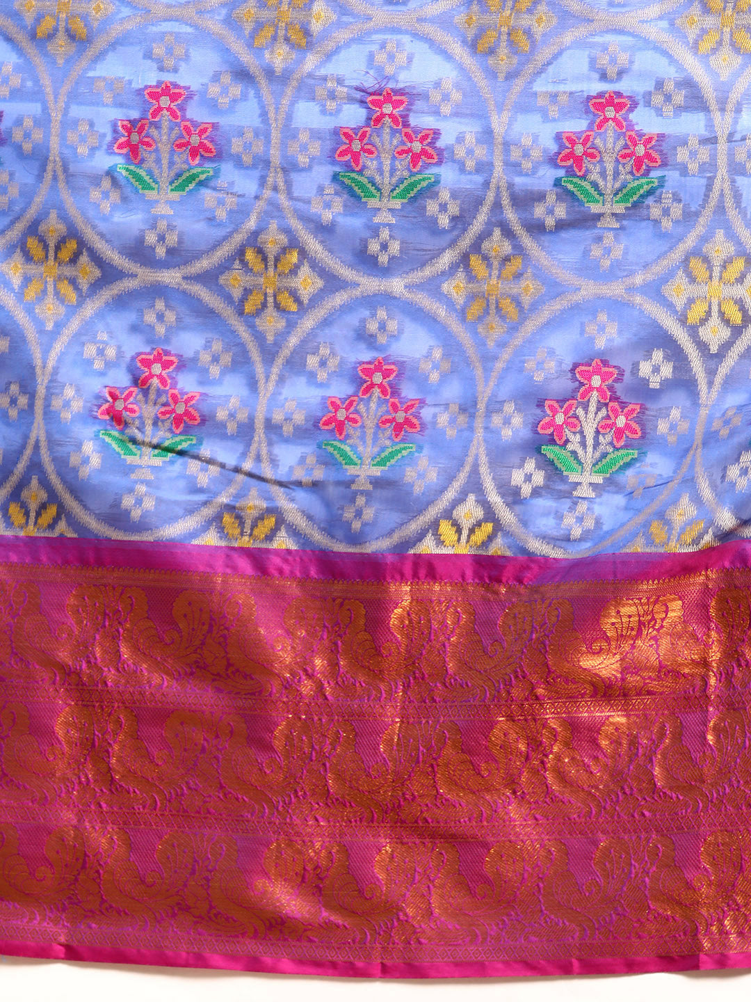 Ikat Woven Design Saree