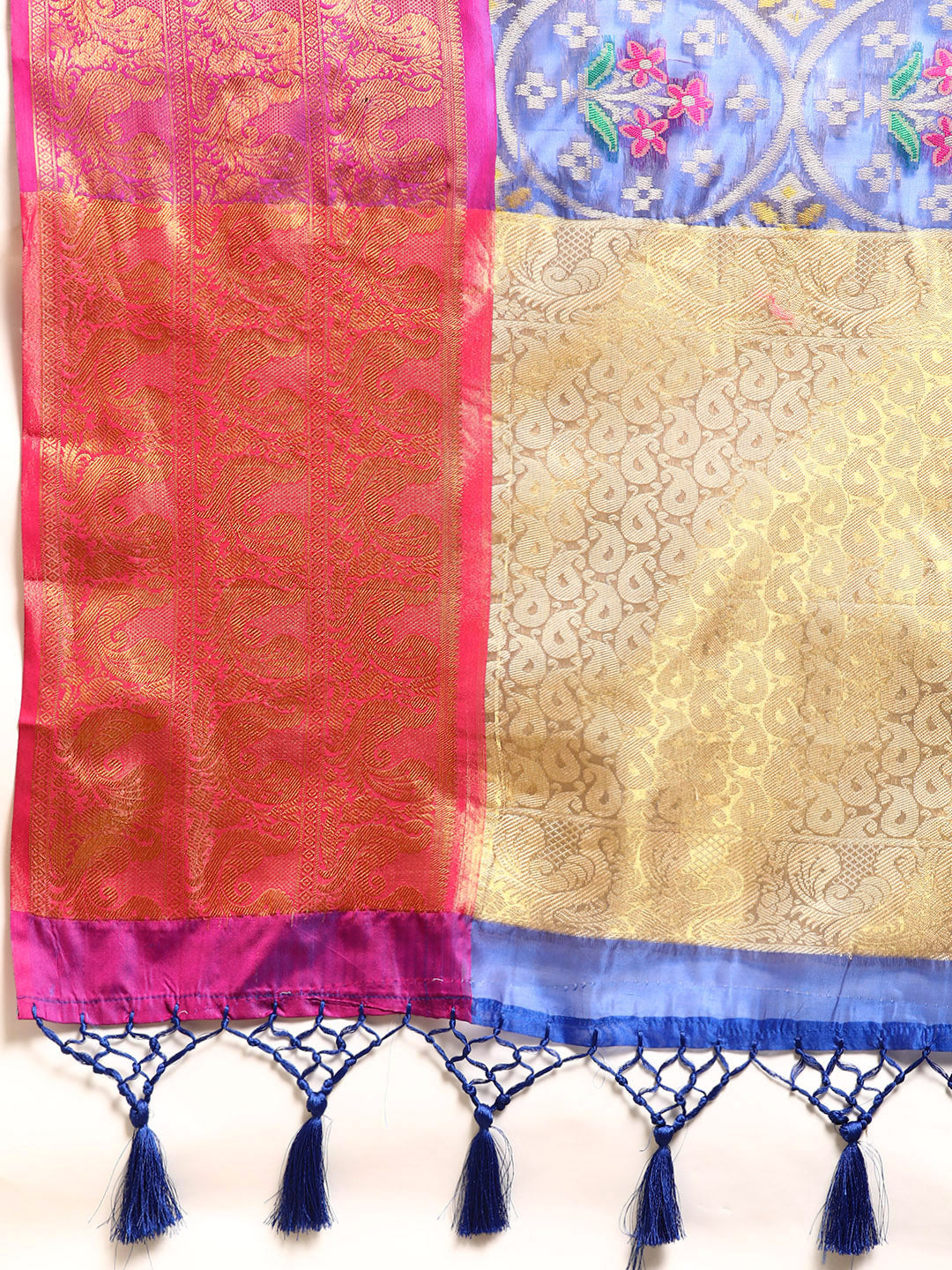 Ikat Woven Design Saree